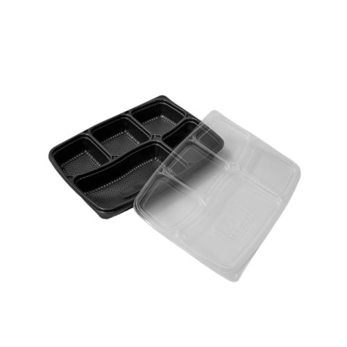 Feast - 5 Compartment Meal Box XL (P) Tray With Lid
