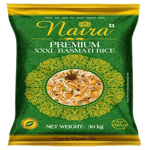 Premium XXXL Basmati Rice, 30 Kg