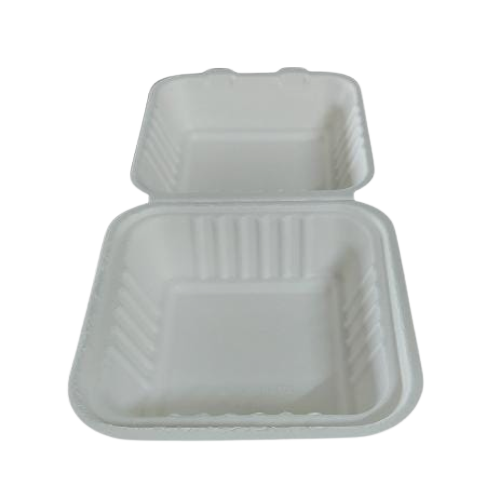 Fomex - 6 x 6 Inch Bagasse Clamshell Container