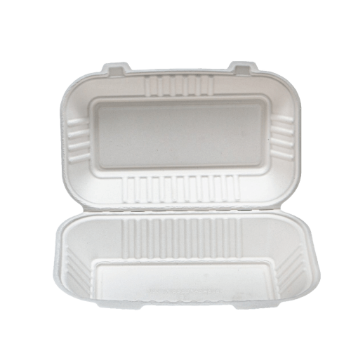 Fomex - 9 x 6 Inch Bagasse Clamshell Container