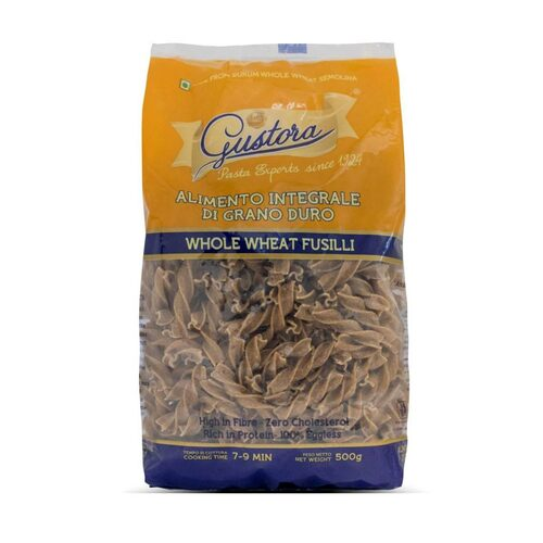 Gustora - Fusilli Pasta Whole Wheat