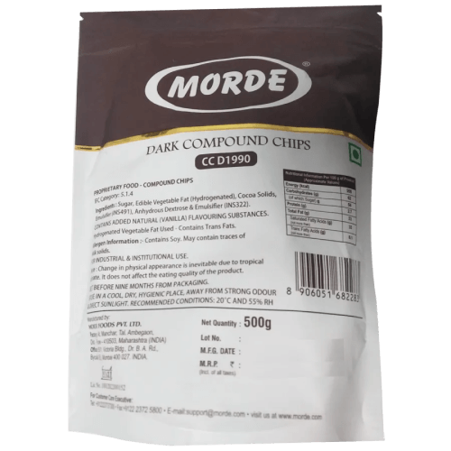 Veeba - Dark Compound Chocolate Chips, CC D1990