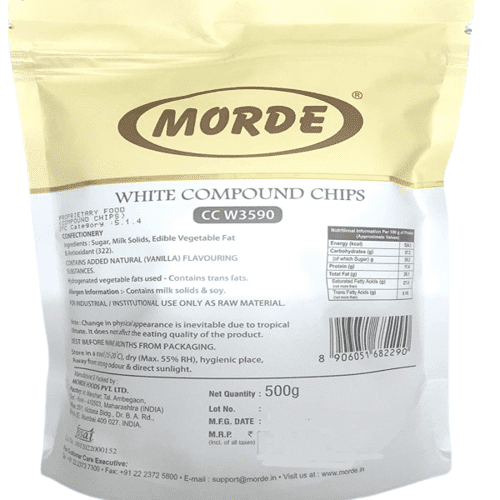 Morde - White Compound Chocolate Chips (CC W3590)