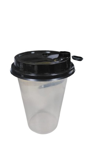 Feast - Plain Moulded Glass with Black Lid (T/B), 350 ml