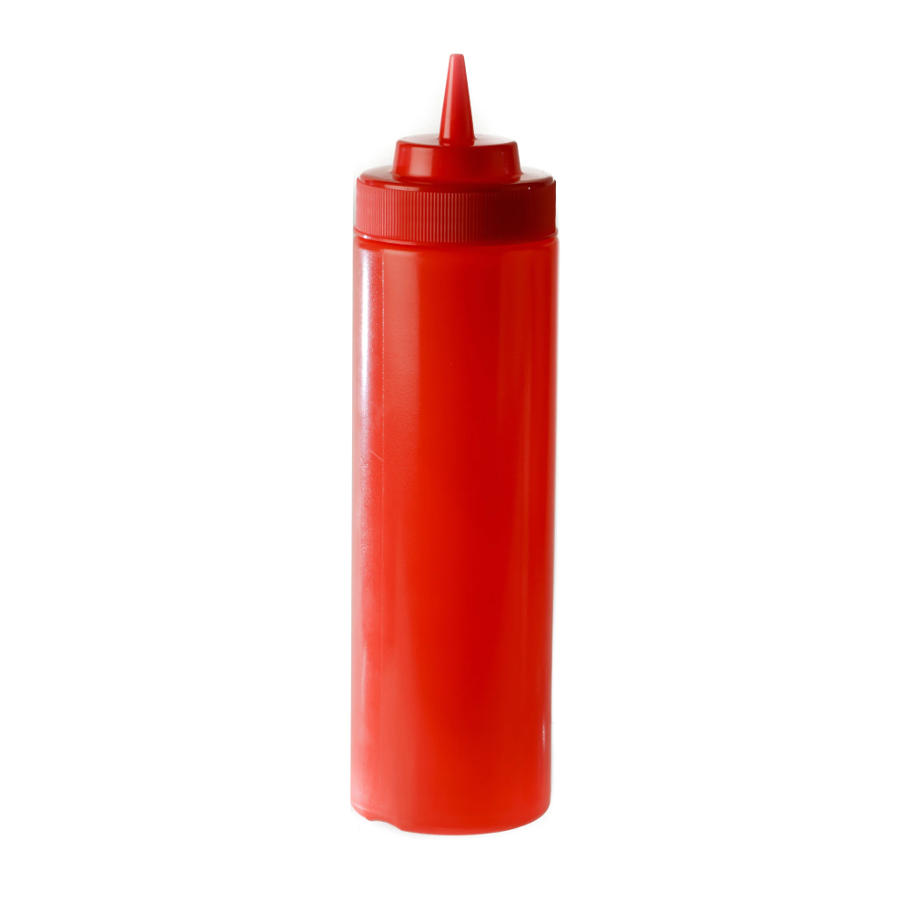Feast - Plastic Squeeze Bottle, 24 Oz/700 ml (Sq-24) Red