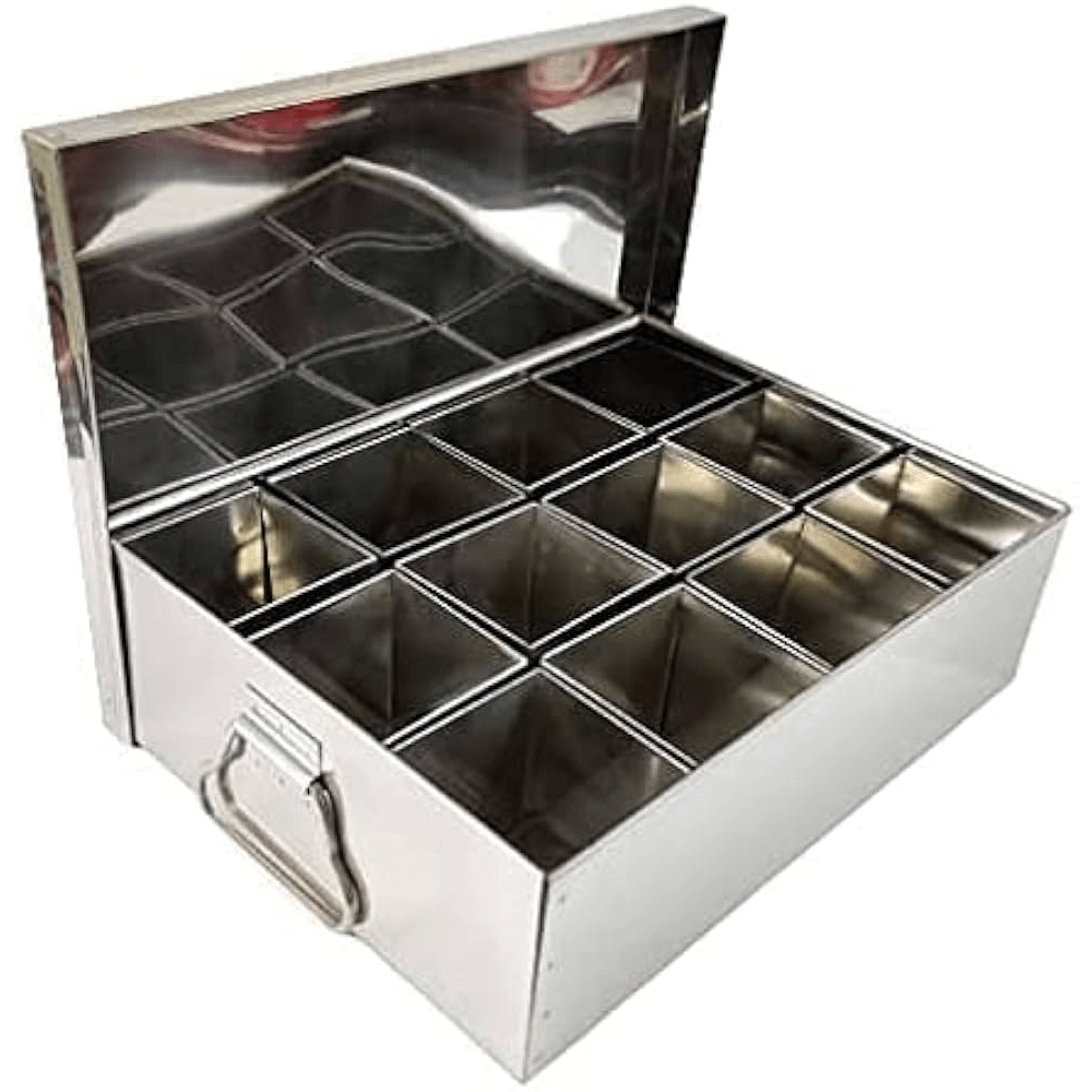 Feast - SS Masala Box, 12 Compartment
